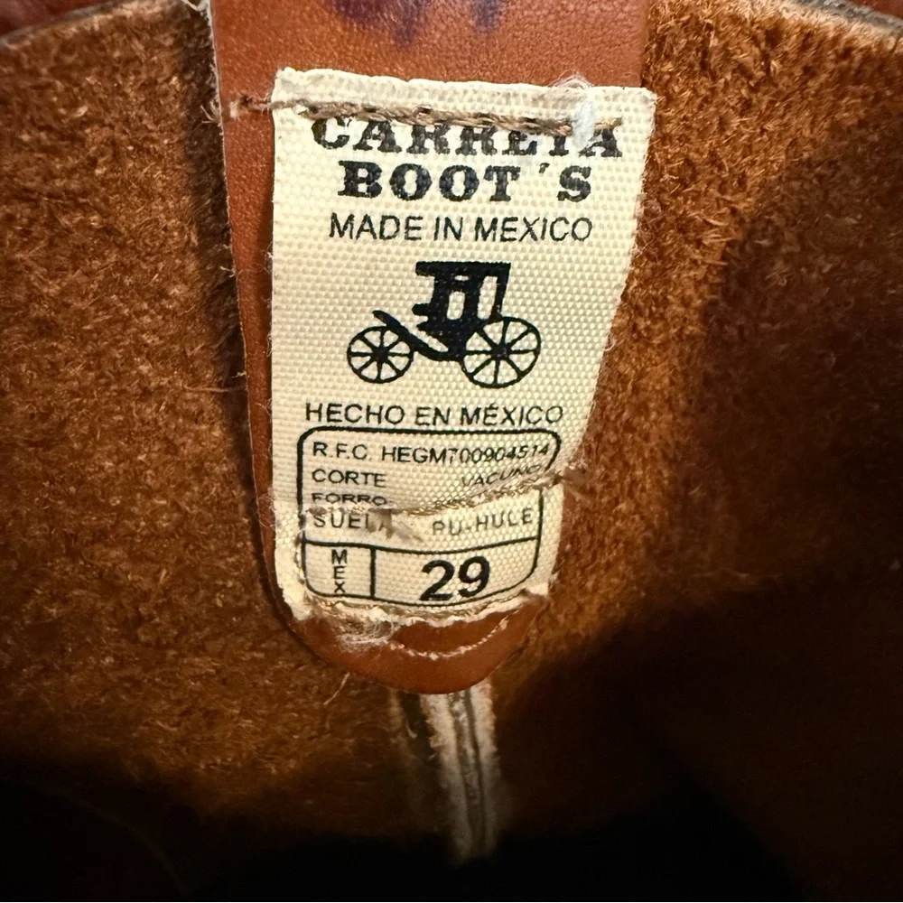 Carreta Tan Leather Ankle Boots‎ size 29 or US 11